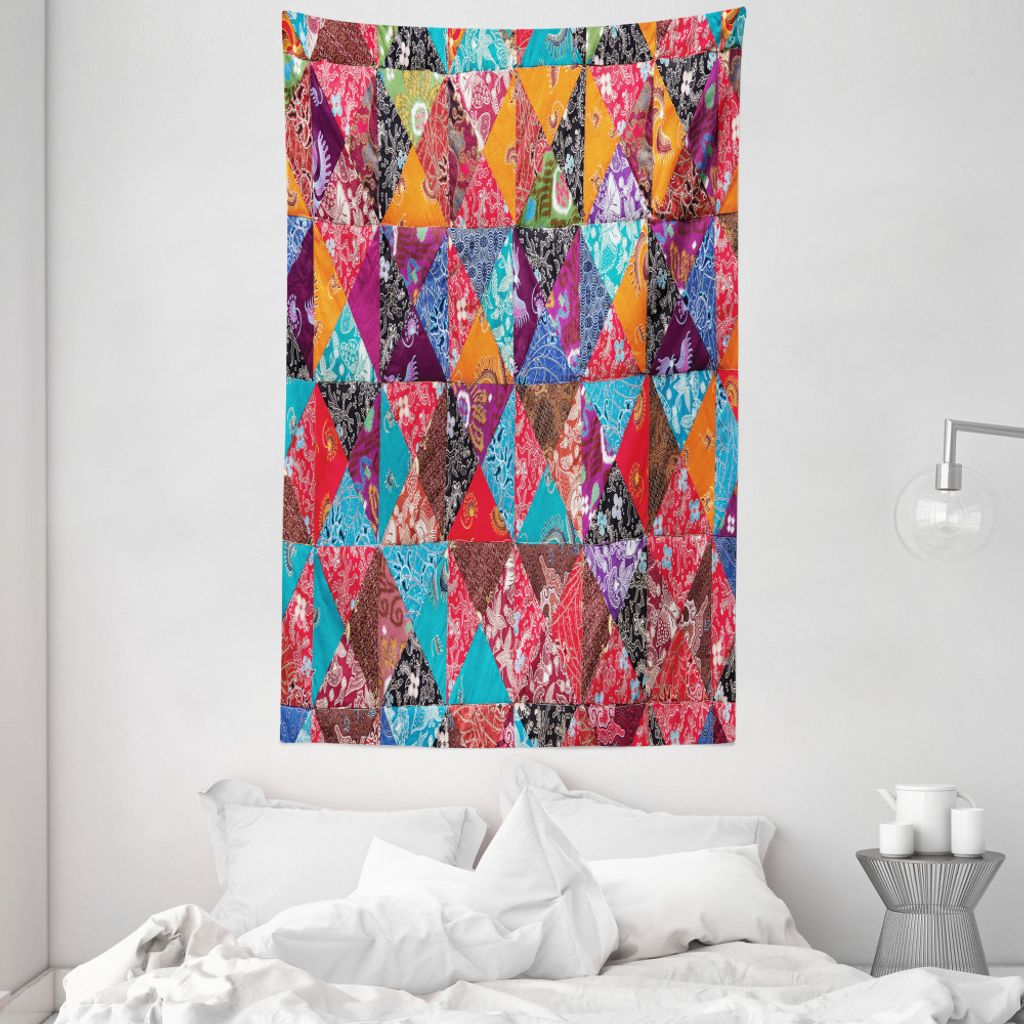ABAKUHAUS Balinese Wandteppich und Tagesdecke, Bunte Traditionelle aus Weiches Mikrofaser Stoff Waschbar ohne Verblassen Digitaldruck, 140 x 230 cm...
