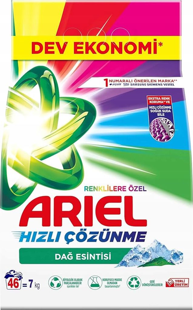 Color Waschpulver Ariel Fragrance Mountain Spring 7 kg