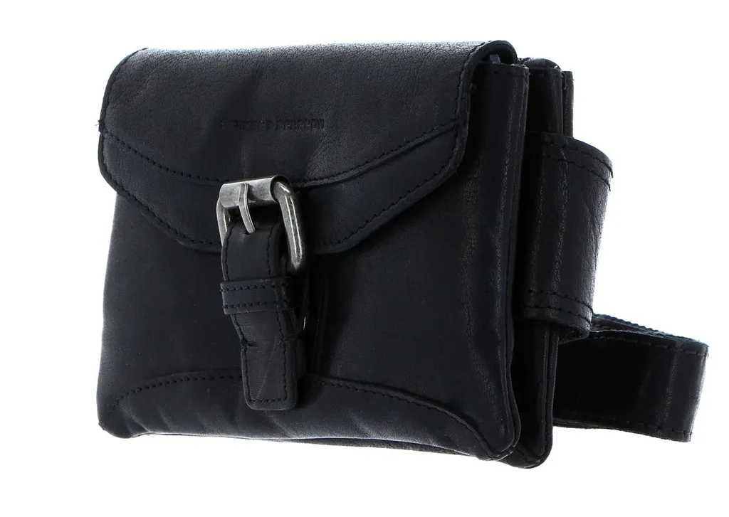 Sac banane cuir Spikes & Sparrow noir : fini les poches de pantalon pleines