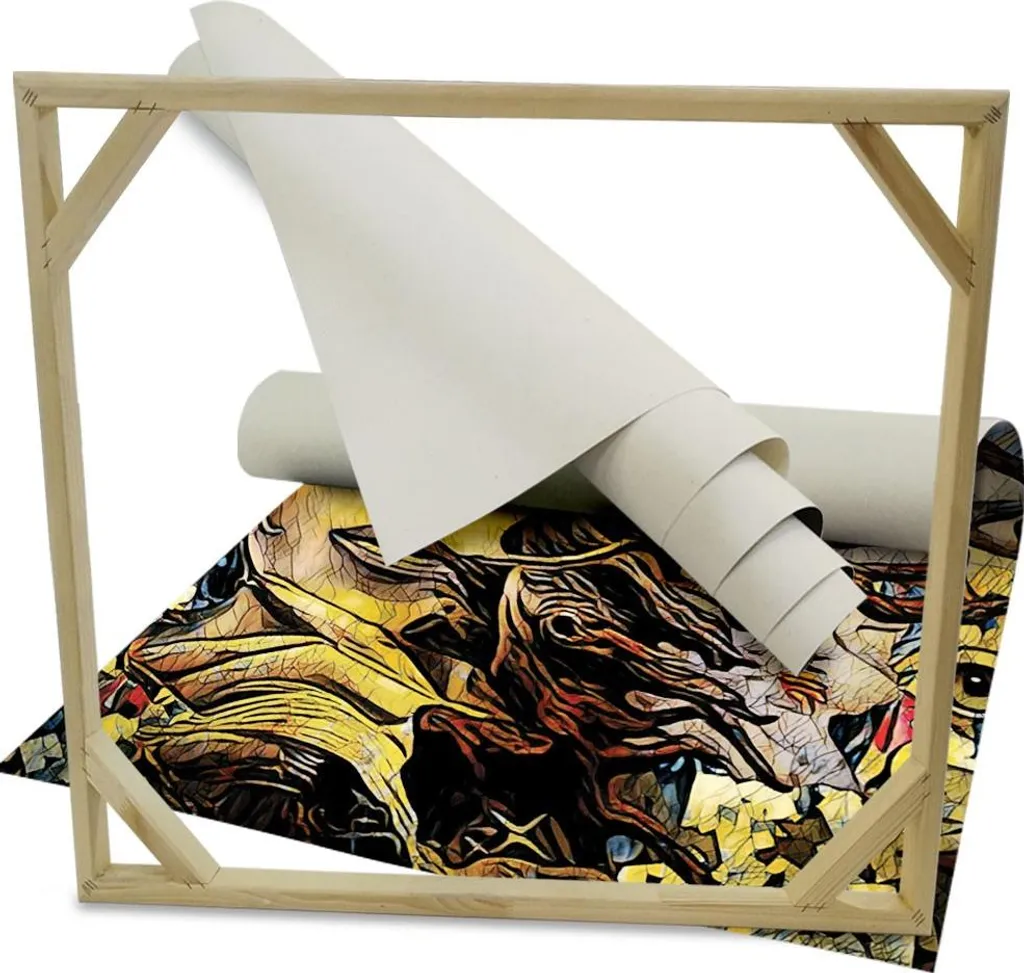 Offerta Quadro Moderno ABSTRACT 1101 80x80 cm Telaio Legno Canvas - 3