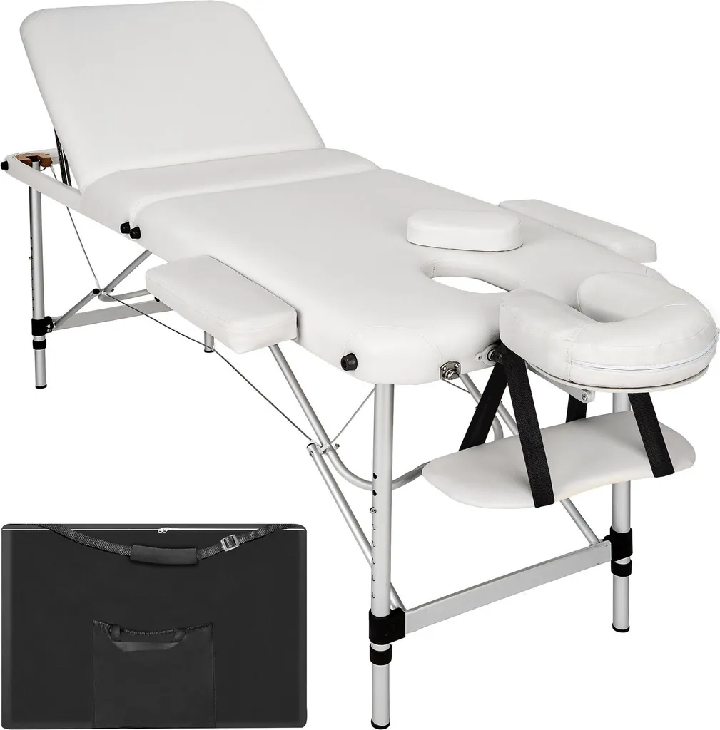Table de massage pliable 3 zones blanc : fini les maux de dos pro