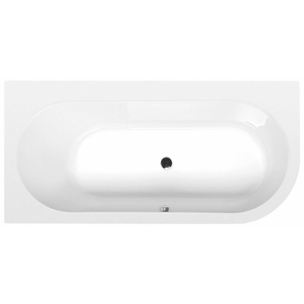 Raumspar Badewanne ASTRA 165x80x48cm links, weiß