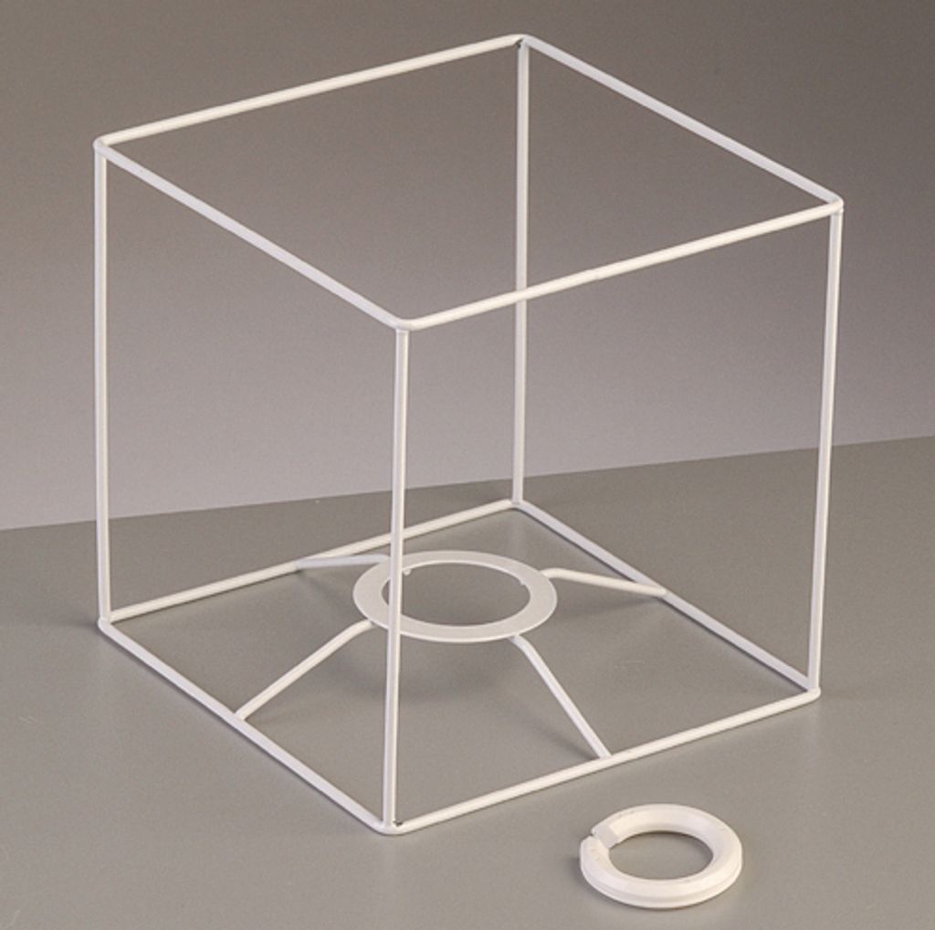 Lampenschirm-Gestell Quadrat - für E14 + E27 15 cm / 15x15 Produktbild 