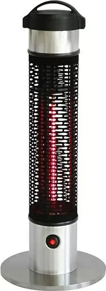 Chauffe-eau électrique 1200W argent et noir - Hauteur 65 cm vertical