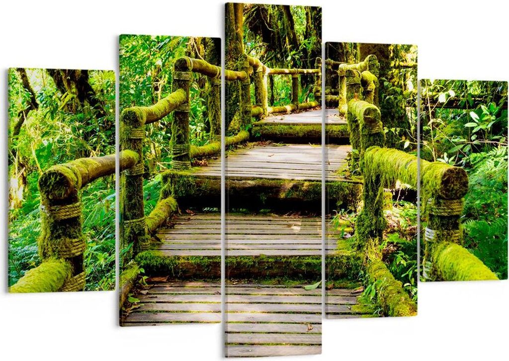 Bild auf Leinwand - Leinwandbild - Asien natur park brücke Produktbild 