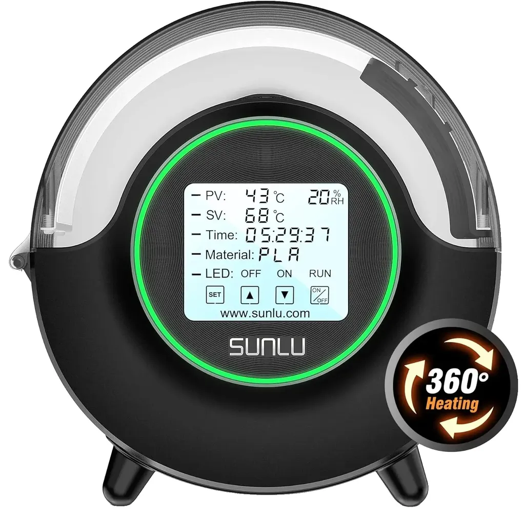 SUNLU S2 Boîte de Séchage Filament Impresion 3D avec Chauffage à 360°