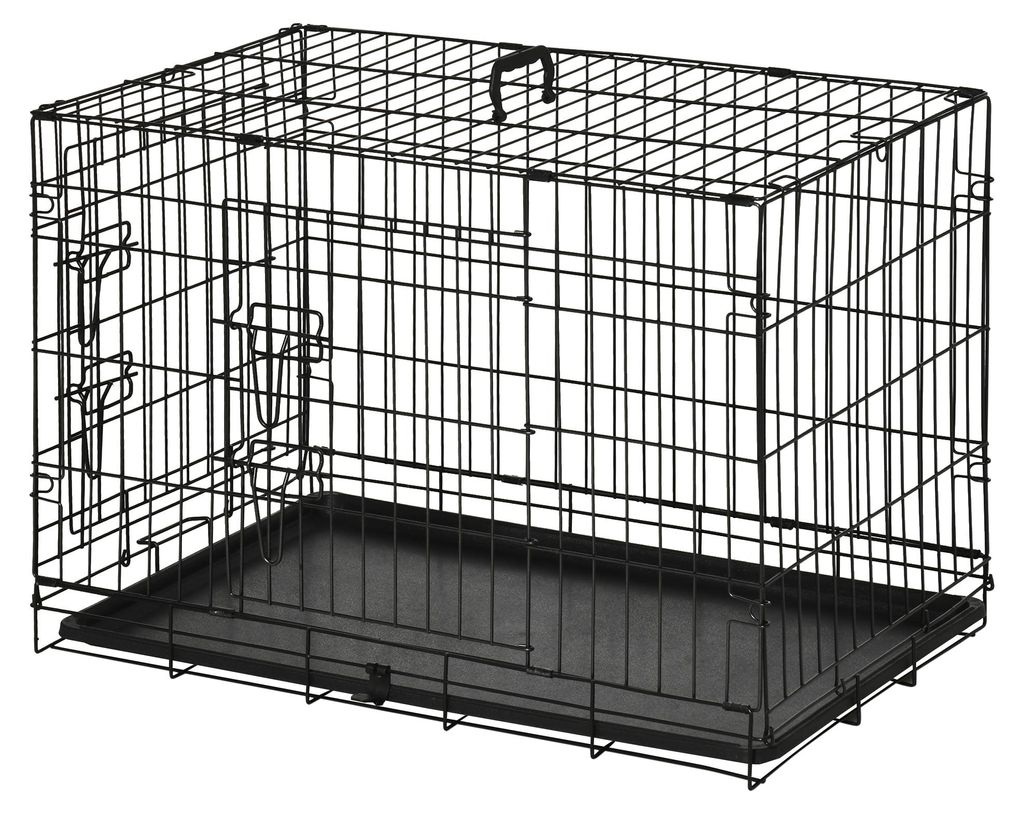 PawHut Hondenkooi, Transportkooi, Draadkooi met rooster, Productafbeelding 