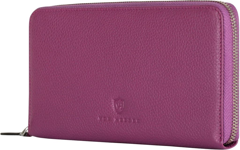 Leder Geldbörse Damen & Herren mit RFID Schutz, echtes Nappaleder Wallet, 16 Kartenfächer, Münzfach, elegant, langlebig, Geschenkbox