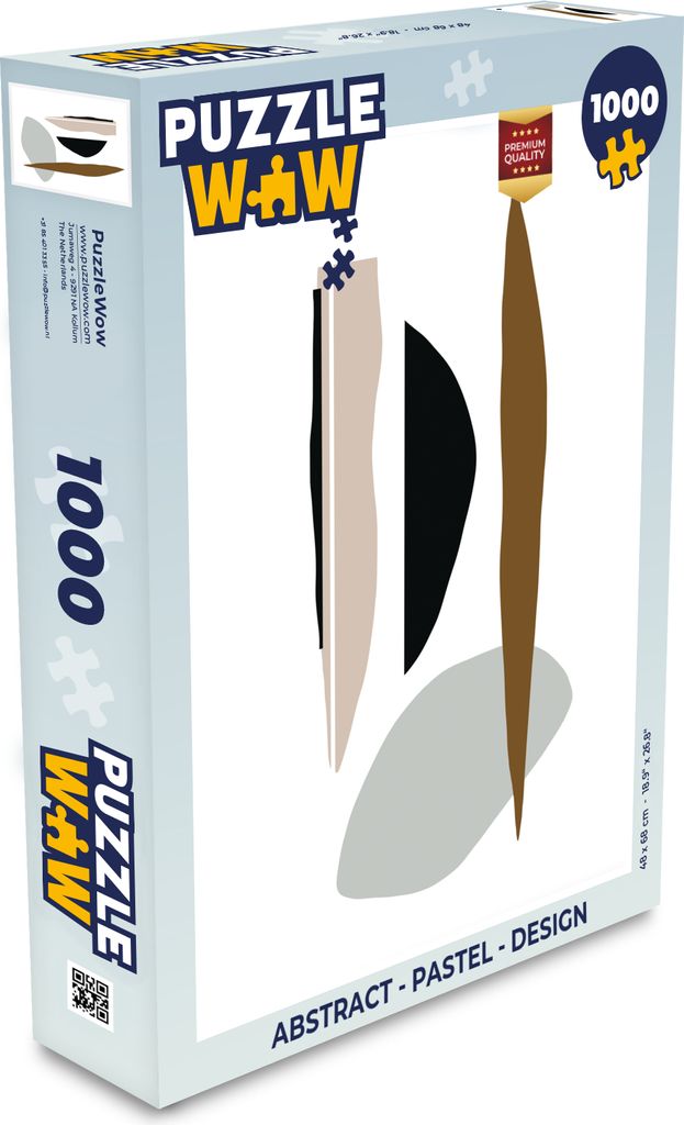 MuchoWow Puzzle 1000 Teile Abstrakt - Pastell - Design - Spielzeug - Alt und Jung - Spiele - Puzzeln