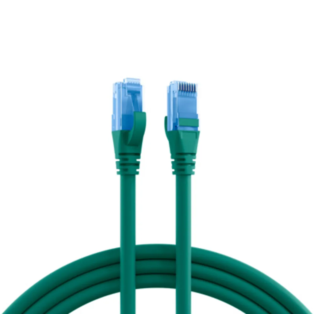 Câble patch RJ45 Cat.6A EFB-Elektronik K8109GN.10 U/UTP LSZH Vert 10m