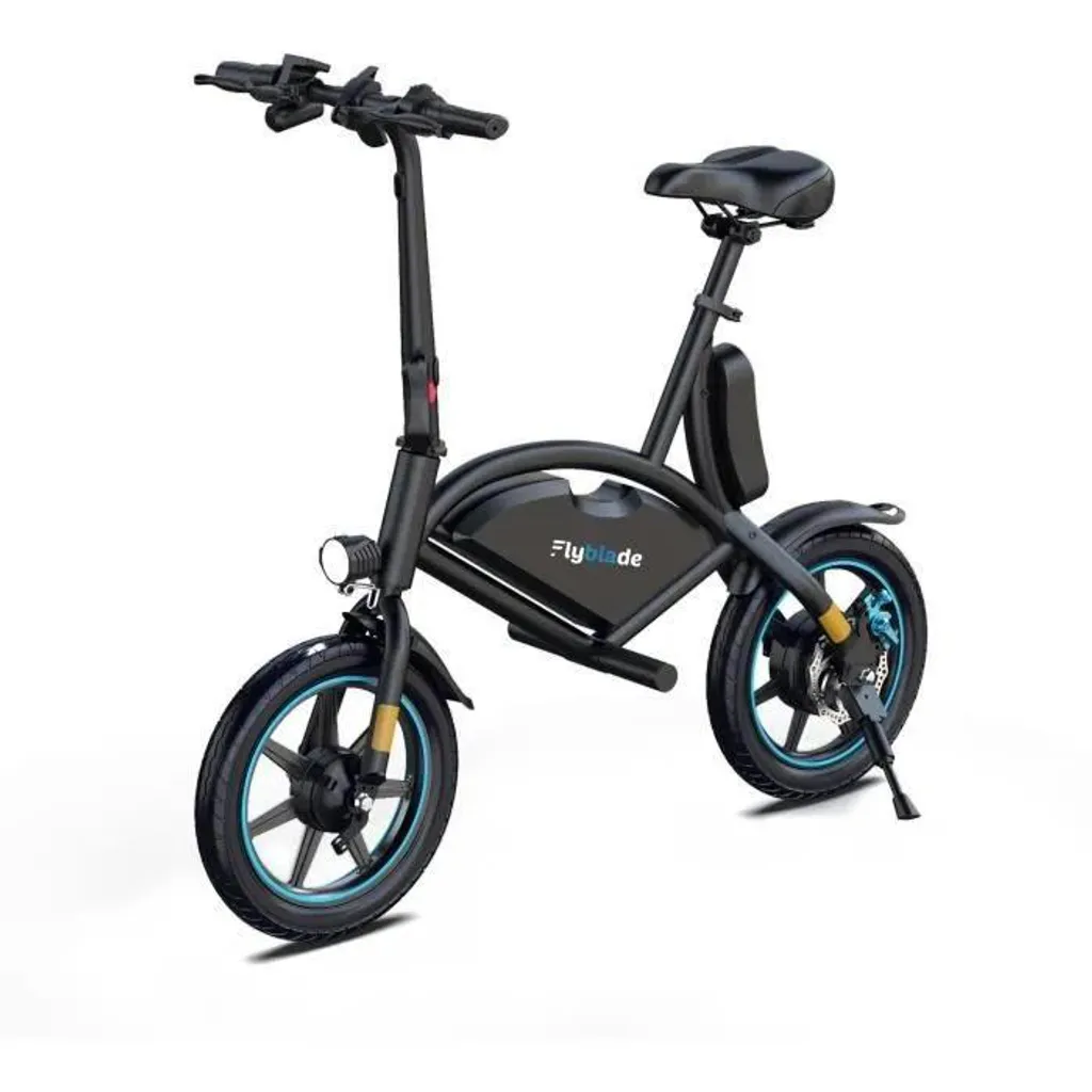 Roue électrique pliable 14" noire : la solution anti-bouchons 350W