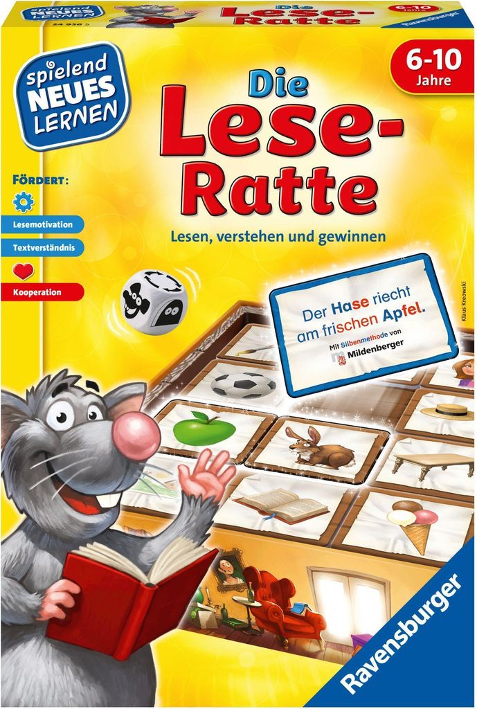 Die Lese-Ratte Kinderspiel Ravensburger 24956 - 1-4 Spieler