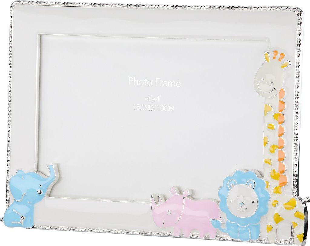 Gilde Fotorahmen, rechteckig, "Klitzeklein", Tiermotive, Metall, weiß, VE 1, L. 1 cm, B. 19 cm, H. 13 cm 55904