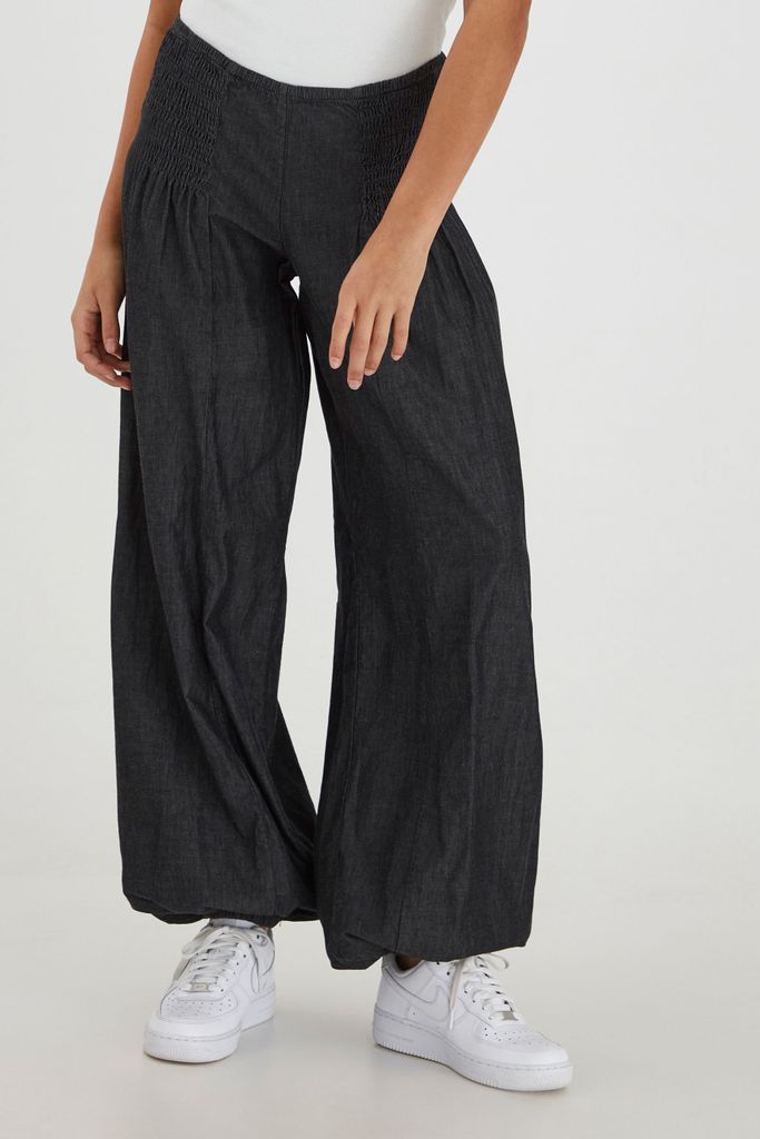 Pulz Jeans PZJILL Damen Haremshose Pumphose Pluderhose aus leichtem Denim 100% Baumwolle Relaxed Fit