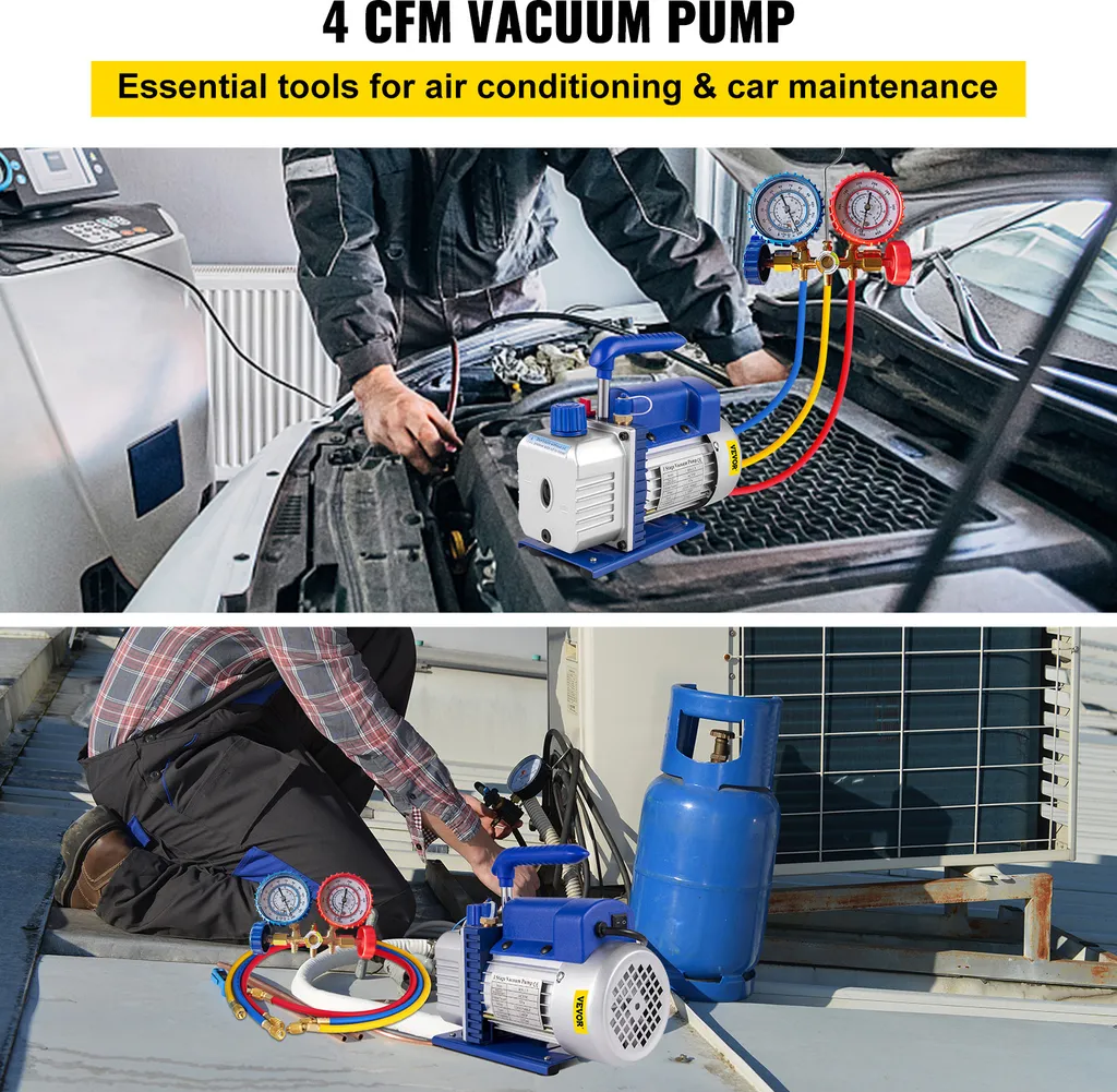Pompe à vide VEVOR 4CFM 1/4 CV - Puissance et Performance d'Aspiration