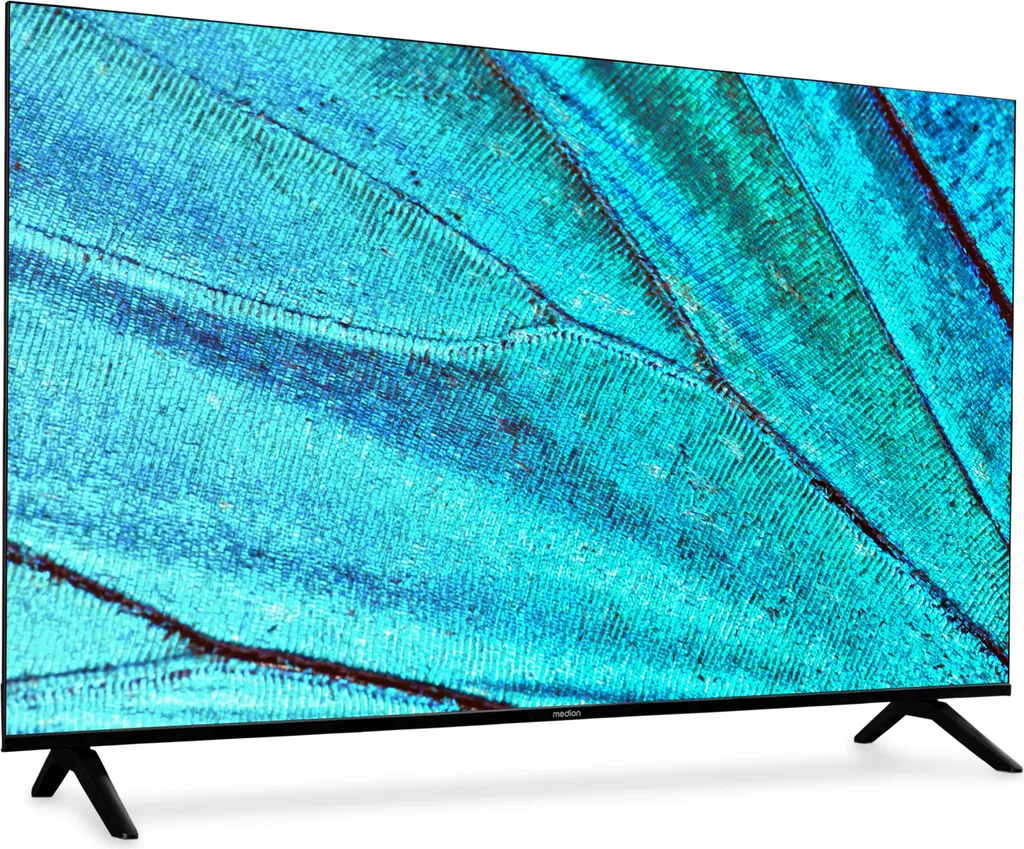 MEDION 138,8 cm (55 Zoll) Ultra HD Fernseher (Smart-TV, HDR10, VIDAA Store, Netflix, Prime Video, Disney+, DAZN, Paramount+, HbbTV, PVR, Bluetooth, MD