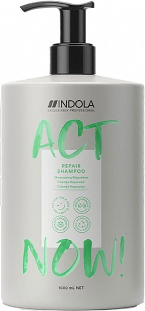 Indola Act Now! Repair Shampoo Pflegeshampoo für trockenes und geschädigtes Haar 1000 ml