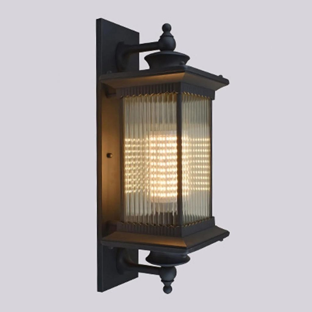 Außen-Wandleuchte - Retro Wandleuchte/Laterne - Metall & Glas - Feuchtigkeitsbeständig - AC 220–240 V - Leuchtmittel nicht enthalten - 17,5×12...