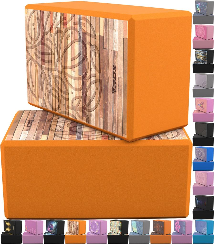 RDX Yoga-Block, rutschfester, hochdichter EVA-Schaum, griffige Oberfläche für Stabilitäts- und Krafttraining (23 x 15 x 9,8 cm)