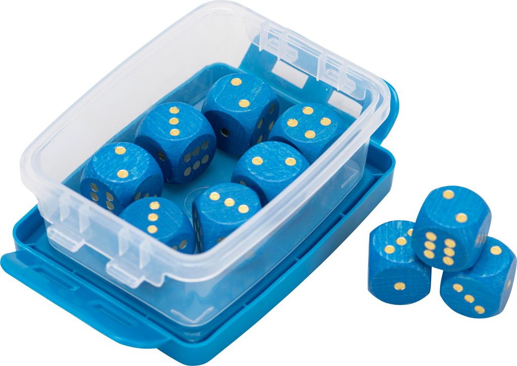 Betzold Augenwürfel Sets, Farbe: blau, Box zur Aufbewahrung: Ja, Größe: 20 mm, Setgröße: 10 Stück