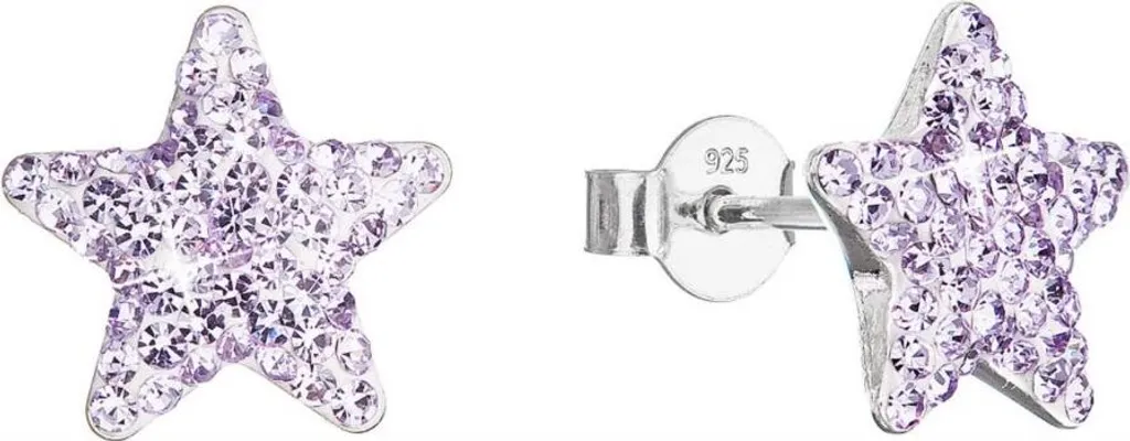 Orecchini 31312.3 Argento 925 Stella Marina e Cristalli Preciosa Viola