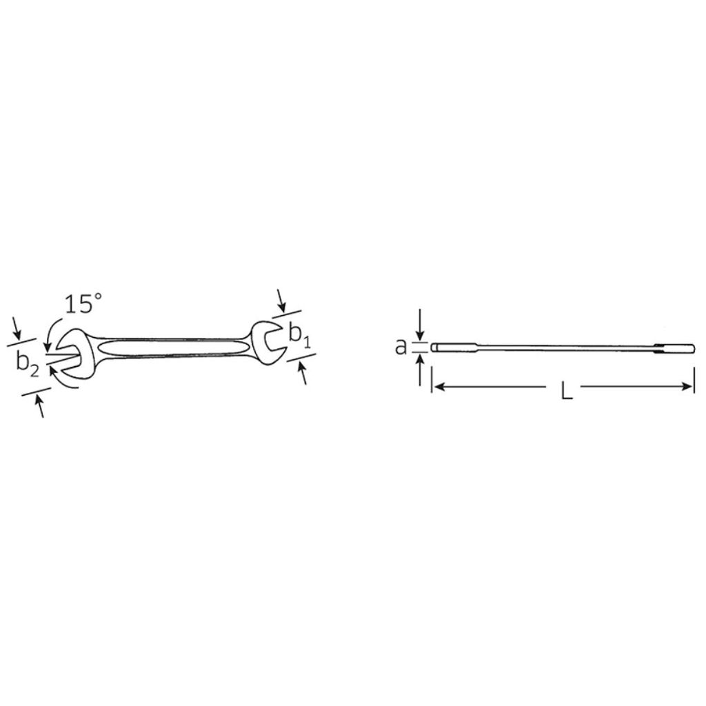 Doppelmaulschlüssel MOTOR 10 13x14mm L.190mm Produktbild 2