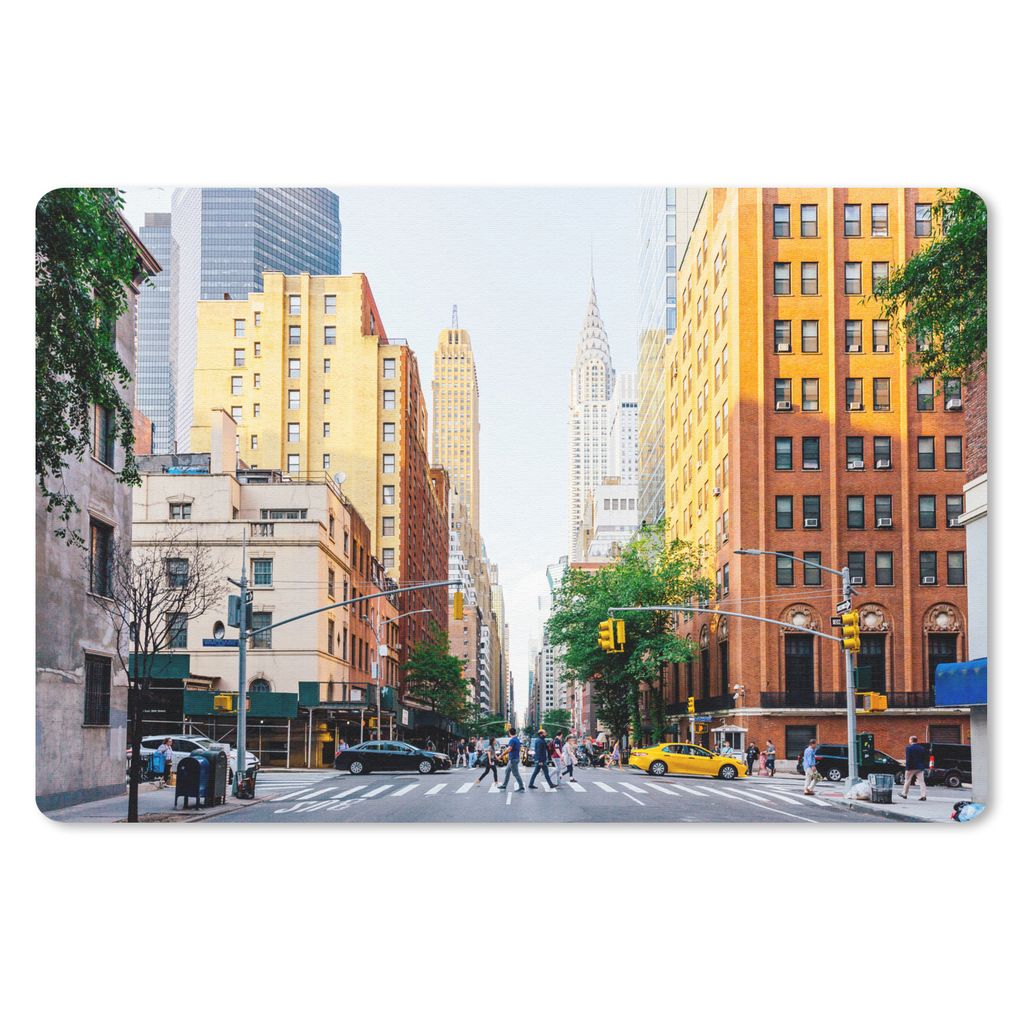 MuchoWow Mauspad Mousepad Kreuzung in New York 27x18 cm - Mousepads - Maus Mat - Pad - Mausunterlage - Büroartikel - Desk Matten