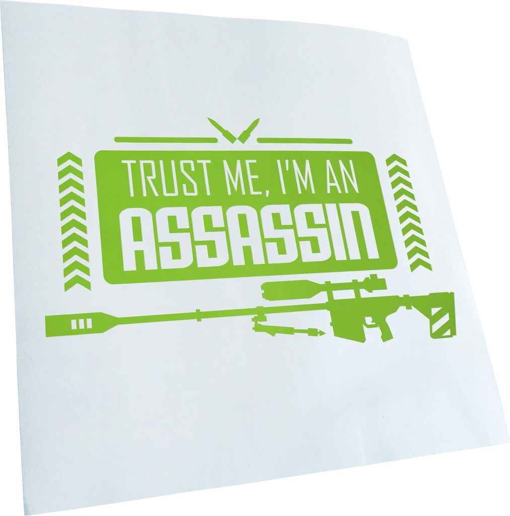 Kiwistar - Autoaufkleber - Trust me im an assassin - Lichtblau - 17,5x10cm - Aufkleber für Auto, Laptop, Fahrrad, LKW, Motorrad mehrfarbig JDM Dec...