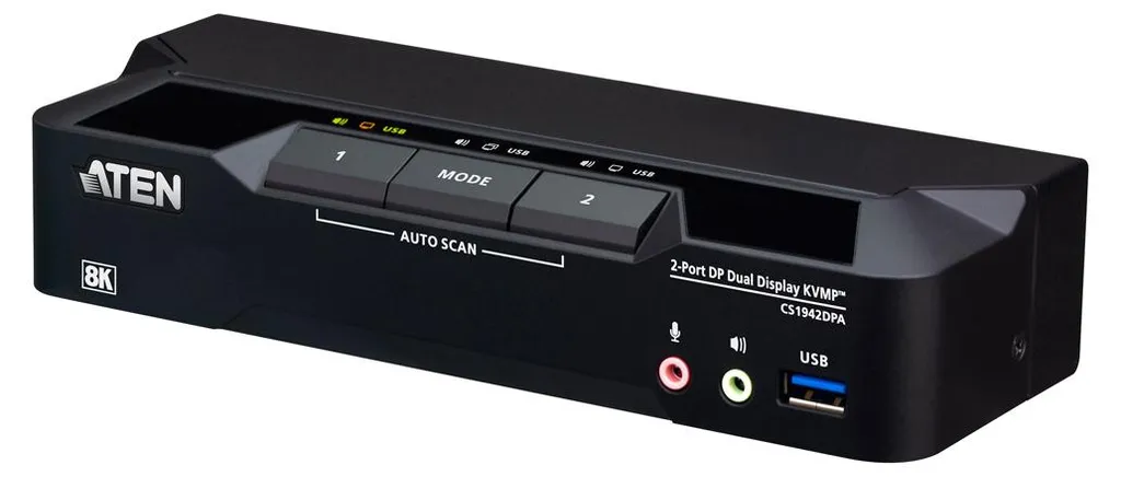 Éliminez les câbles avec le Switch KVM 8K ATEN CS1942DPA Double Affichage