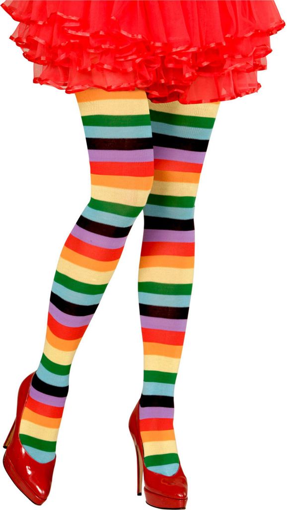 WIDMANN Regenbogen Strumpfhose 75 DEN Erwachsenengröße