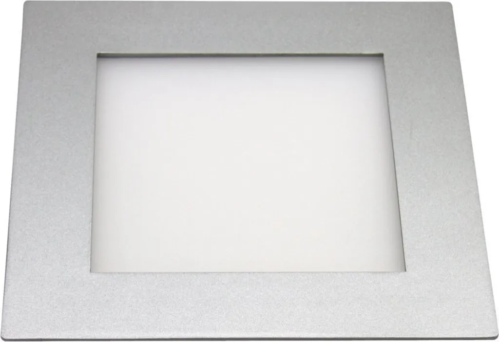 Panneau Lumineux LED 11W Blanc Jour Argent pour Plafond et Bureau Chic
