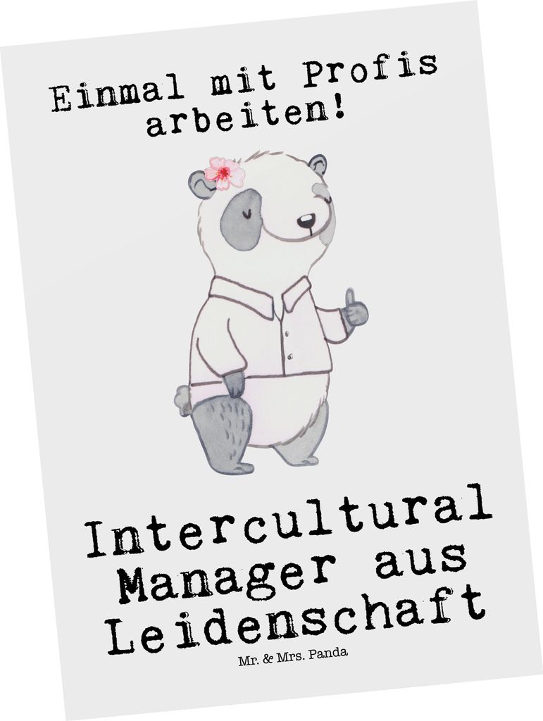 Mr. & Mrs. Panda Postkarte Intercultural Manager Produktbild 