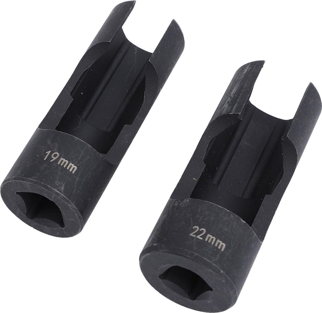 2 Stück 1/2 Zoll Einspritzdüsen-Kraftstoffleitungs-Steckschlüsselsatz, Mutternschlüssel, verchromter Tangstenstahl für gebogene Rohre, EGT-Sen...