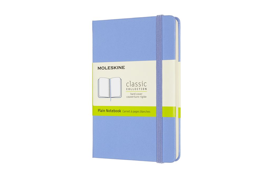 Moleskine Notizbuch Pocket/A6, Blanko, Fester Einband, Hortensien Blau