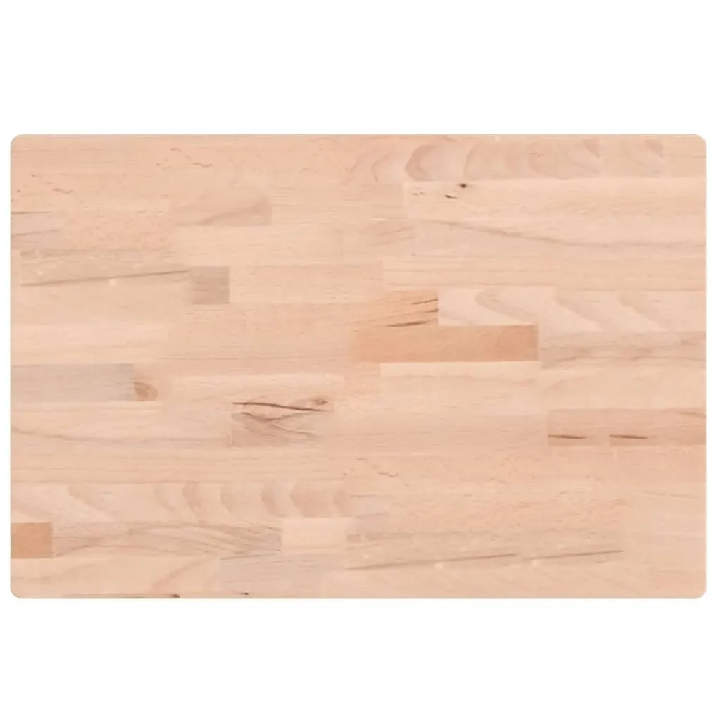 vidaXL Piano lavabo 60x40x4 cm in faggio massiccio
