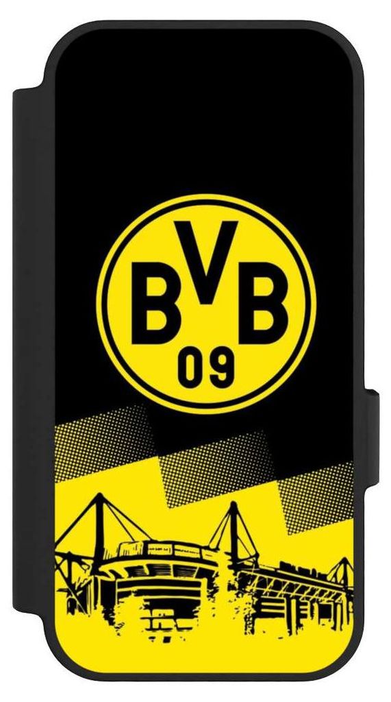 NIVOCASE Klapphülle für Google Pixel 10 Handyhülle aus Kunst Leder NIVOflip schwarz BVB Borussia Dortmund Stadion
