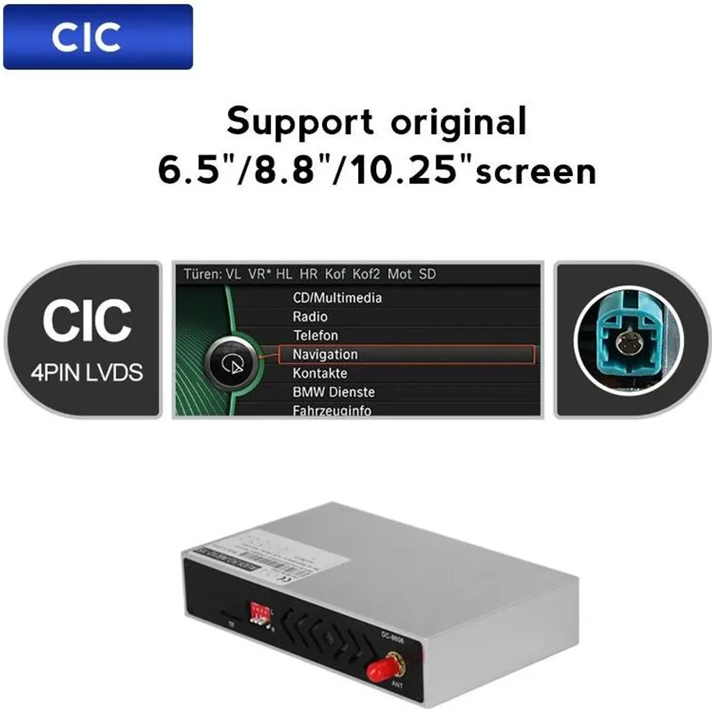 Boîtier CarPlay sans fil et Mirror Link pour système CIC Android Auto - 2
