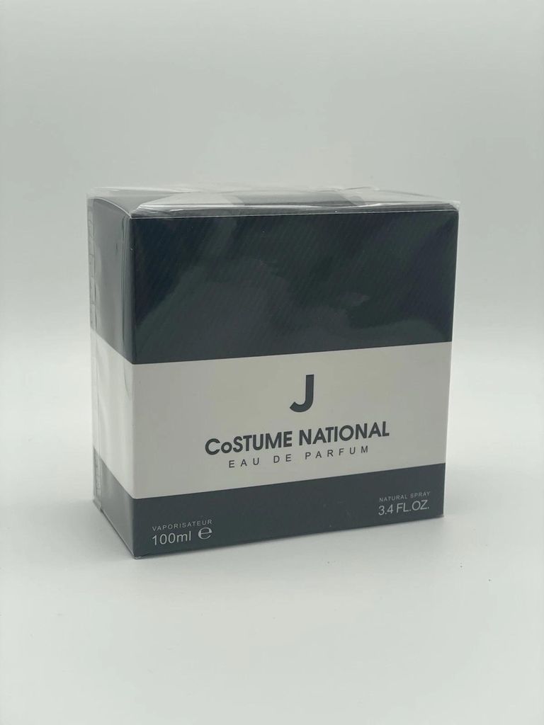 A product box for perfume against a plain background.