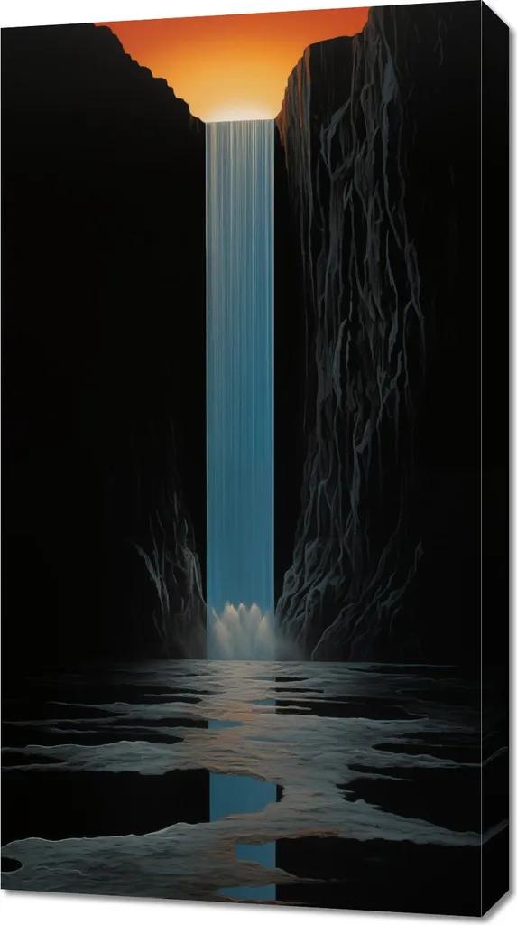 Arredamento di Lusso: Quadro Cascata di Luce 50x90 cm Astratto