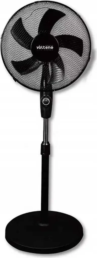 Ventilateur sur pied silencieux 40W Volteno noir à 3 vitesses 40 cm