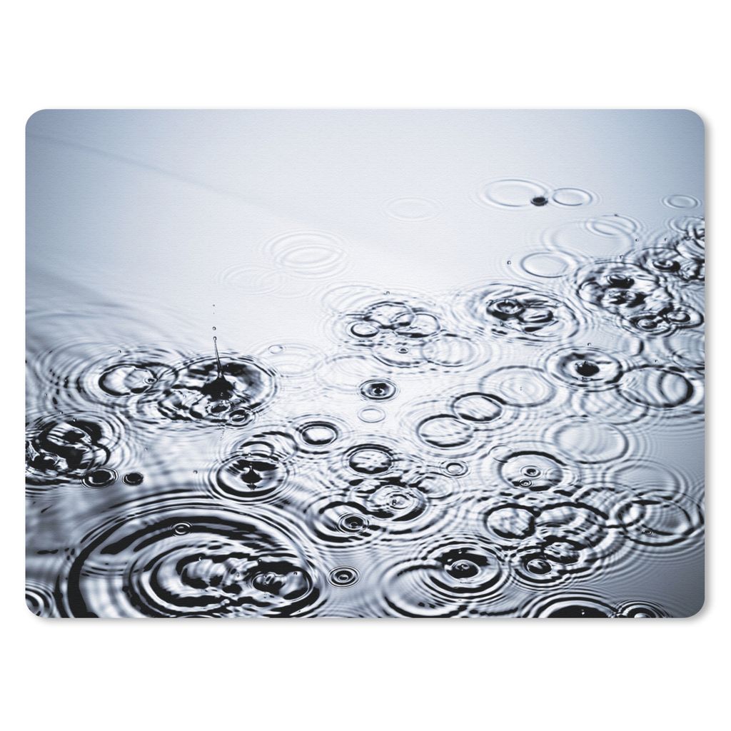 MuchoWow Mauspad Mousepad Tröpfchen bilden Kreise im Wasser 23x19 cm - Mousepads - Maus Mat - Pad - Mausunterlage - Schreibtischunterlage - Mauspad