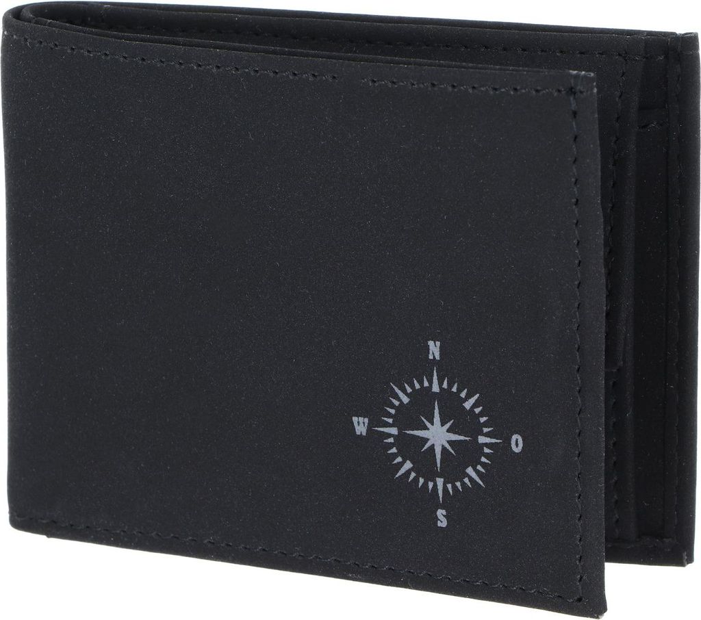 oxmox Geldbörse New Cryptan RFID Protect Pocketbörse Windrose 2.0 Print Grey Black schwarz