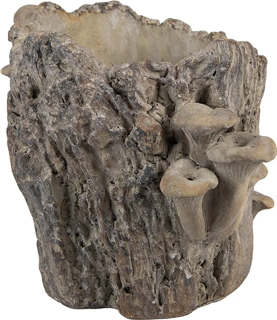 Pot de fleurs design pierre 20x18 cm brun terre cuite Clayre & Eef