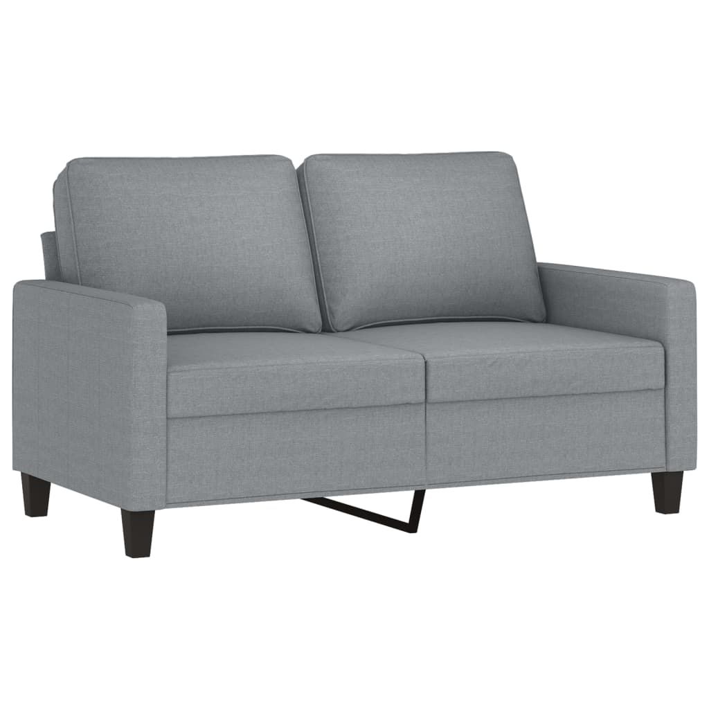 vidaXL 2-osobowa sofa jasnoszara 120 cm tkanina Zdjęcie produktu 