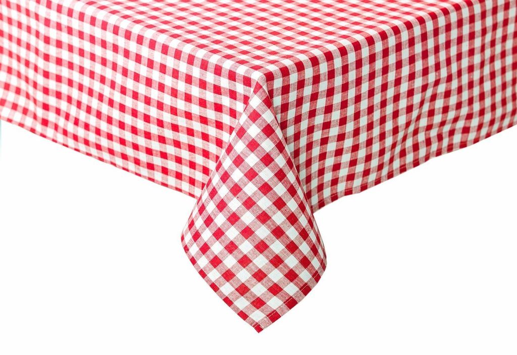 Landhaus 10mm Karo Tischdecke Bauernkaro rot-weiß 110 x 130 Produktbild 