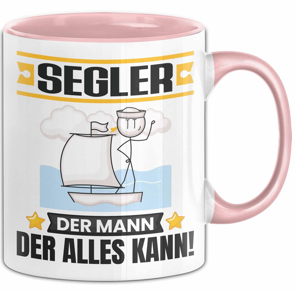 Segler Tasse Geschenk für Segler Der Mann Der Alles Kann Geschenkidee zum Geburtstag (Rosa)