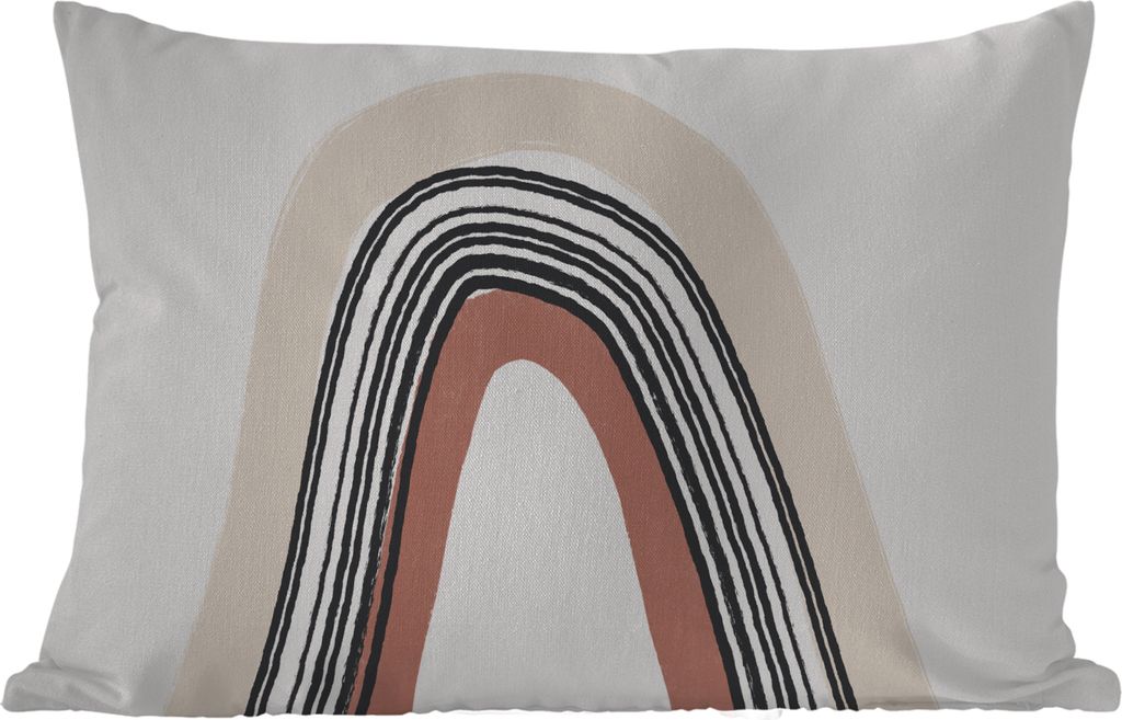 MuchoWow Outdoor Kissen - Regenbogen - Pastell - Design - 50x30 cm - Wetterfest - Lounge Kissen - Sofa kissen - Wohnzimmer Dekoration