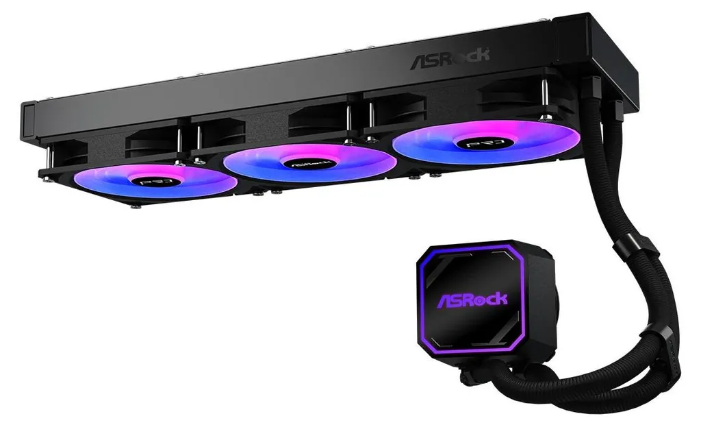 Refroidisseur CPU ASRock Pro 360 ARGB avec triple ventilation silencieuse - 2