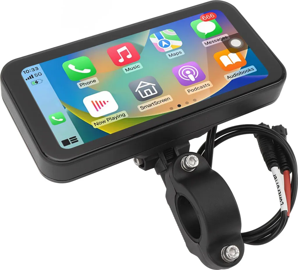 Écran tactile sans fil 6,25 pouces Moto CarPlay et Android Auto Moto