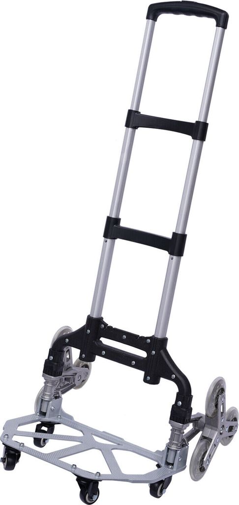 Treppenwagen Treppensteigerwagen Aluminium Transport Wagen mit 10 Rädern+Schwarzer Segeltuchtasche Höhenverstellbar
